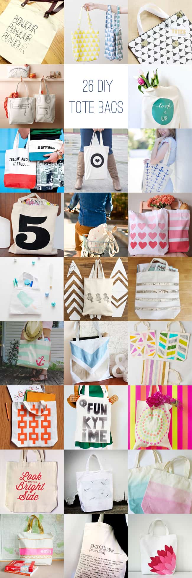 26 DIY Tote Bag Ideas