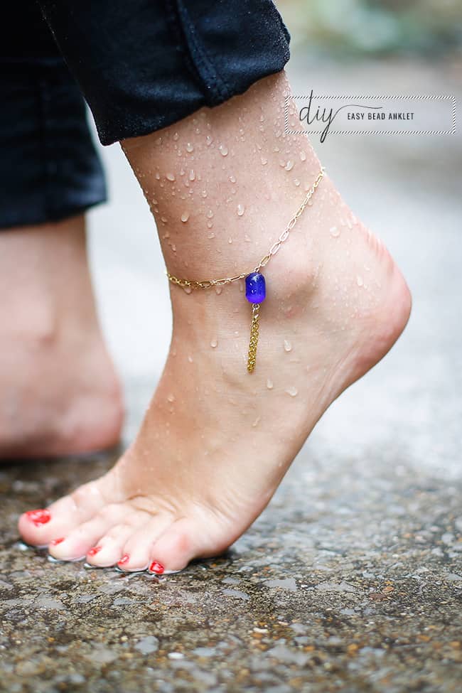 DIY easy bead anklet | Henry Happened