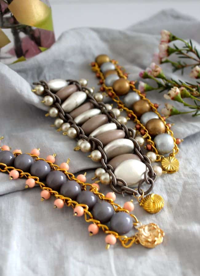 DIY Bead + Chain Bracelet - Henry Happened